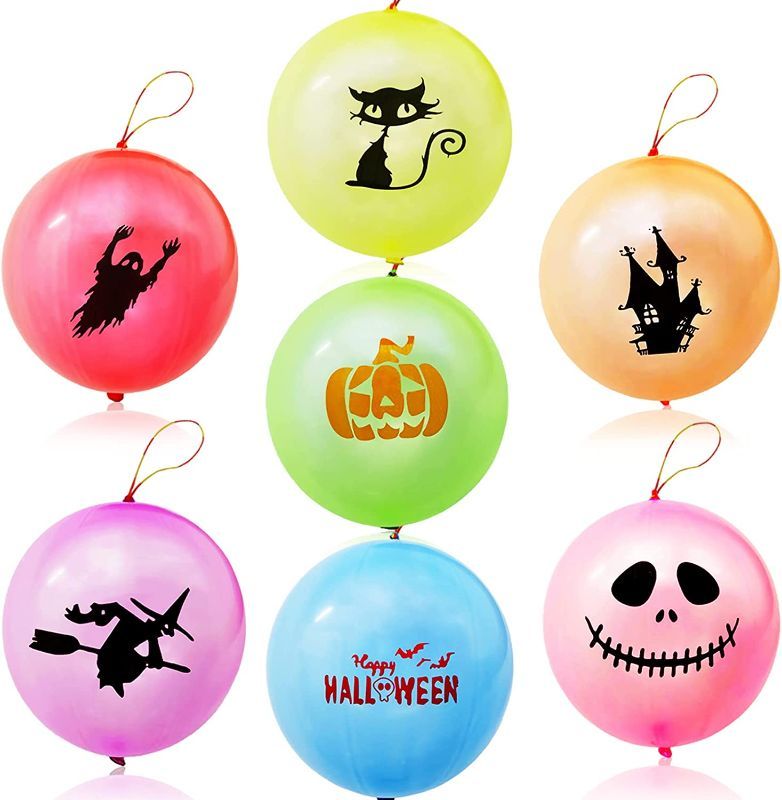 Photo 1 of 35pcs Halloween Punch Balloons Party Favor for Kids Big 18" Latex Round Punching Ball Balloons for Halloween Treats Party Supplies Goodie Bag Filler--- 2 ITEMS 