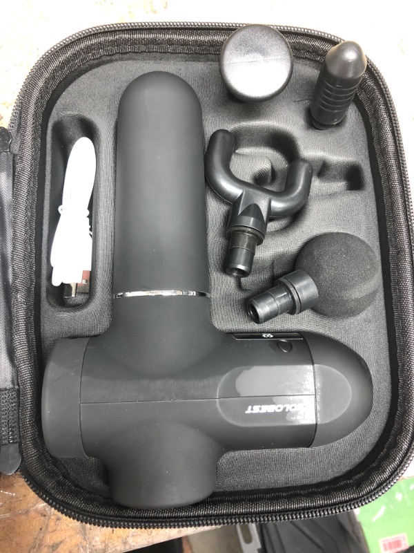 Photo 1 of Solobest Mini Massage Gun Deep Tissue Body Massager with Case - Muscle Therapy Gun for Athletes Deep Tissue Percussion Body Muscle Massager with 4 Interchangeable Heads.