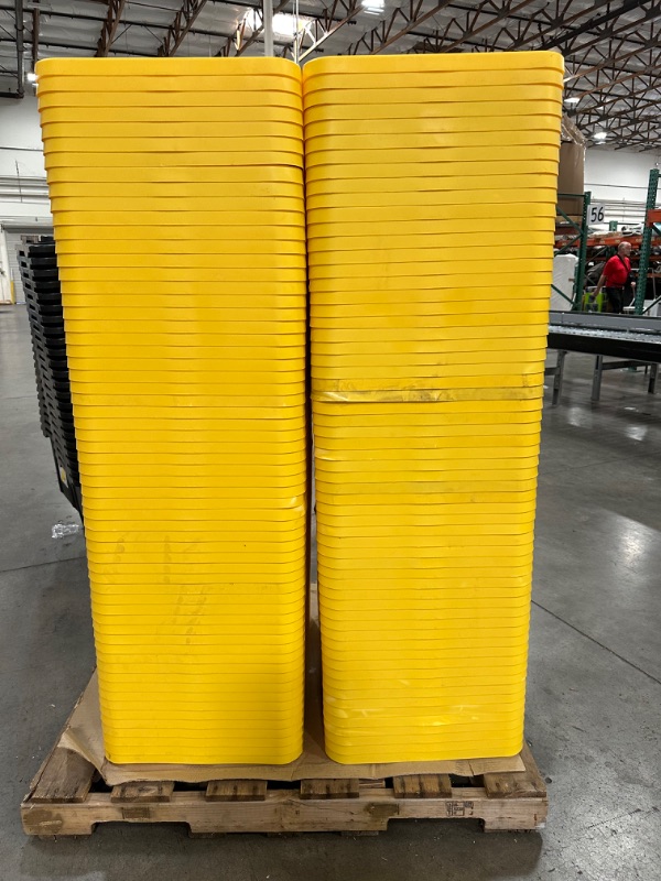 Photo 1 of **PALLET OF 120 YELLOW HDX TOTE LIDS**LIDS ONLY**
19"X29"