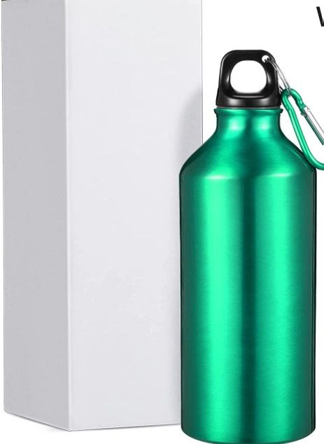 Photo 1 of  Aluminum Water Bottle 17 oz Leak Proof Sports Lightweight Bike Bottles with Buckle and Twist Cap 