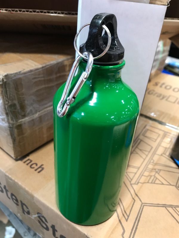 Photo 2 of  Aluminum Water Bottle 17 oz Leak Proof Sports Lightweight Bike Bottles with Buckle and Twist Cap 