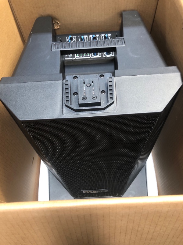 Photo 3 of Pyle Line Array Column Speaker - 1600W Professional Portable Powered Loudspeaker PA System w/Wireless Bluetooth, Built-in Audio Amplifier, 10" Subwoofer, 8x3 Drivers, 4 Band DSP EQ Presets