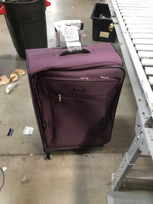 Photo 2 of Samsonite Ascella X Softside Expandable Luggage with Spinner Wheels, Plum, Checked-Large 29-Inch Checked-Large 29-Inch Plum