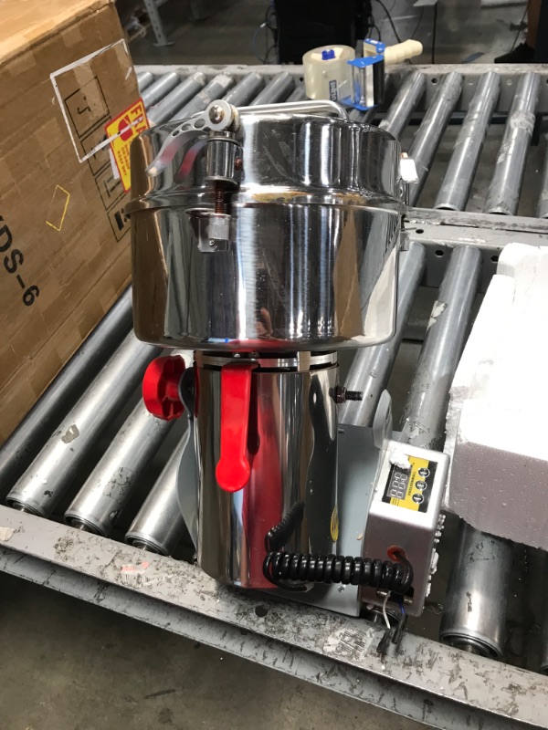 Photo 2 of *NONFUNCTIONAL* CGOLDENWALL 2500g Electric Grain Grinder Mill Safety Upgraded 3600W High-speed Spice Herb Grinder Commercial Superfine Machine Dry Cereals Pulverizer CE 110V (2500g Swing Type)