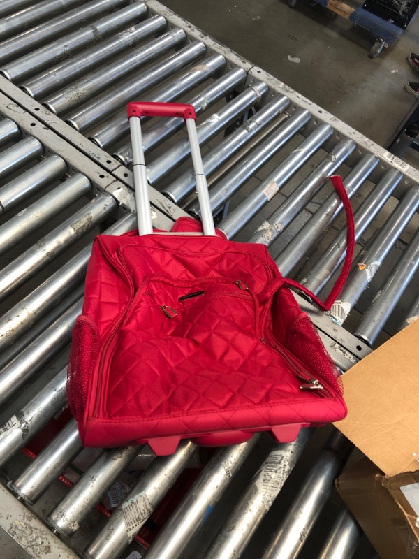 Photo 1 of Rockland Melrose Upright Wheeled Underseater Carry-On Luggage, Red, 16-Inch Carry-On 16-Inch Red