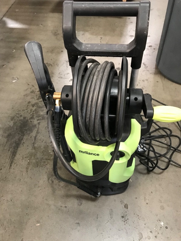 Photo 2 of *READ NOTES*mrliance Pressure Washer, 2000W Electric Power Washer, 2.9GPM Power Washer Electric Powered with 5 Nozzles & Hose Reel, Portable Pressure Washer with for Car Driveway Patio Yard, Green
