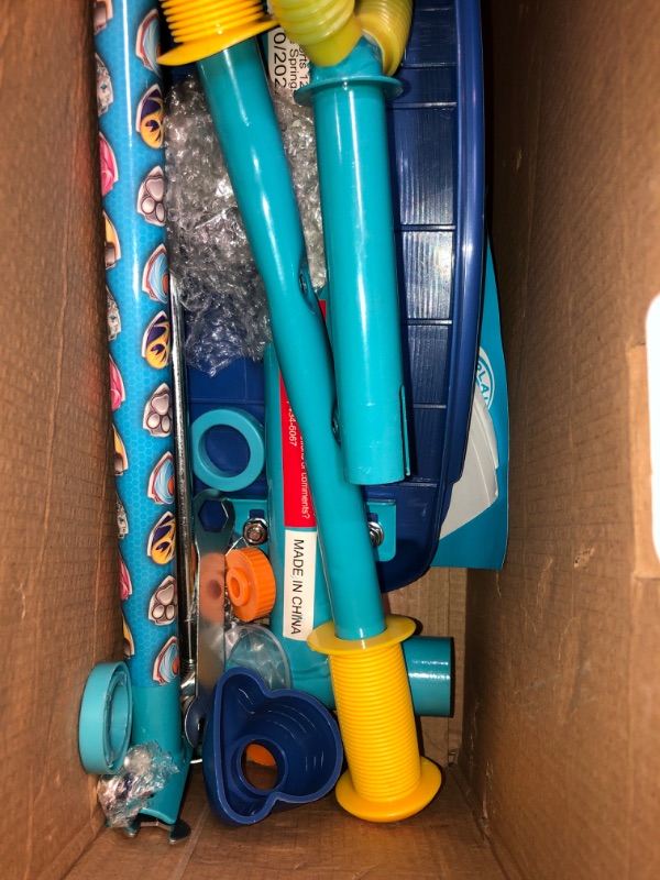 Photo 3 of (LOOSE HARDWARE MISSING PARTS) PlayWheels PAW Patrol 3-Wheel Kids Scooter with Accessory Pouch, Blue