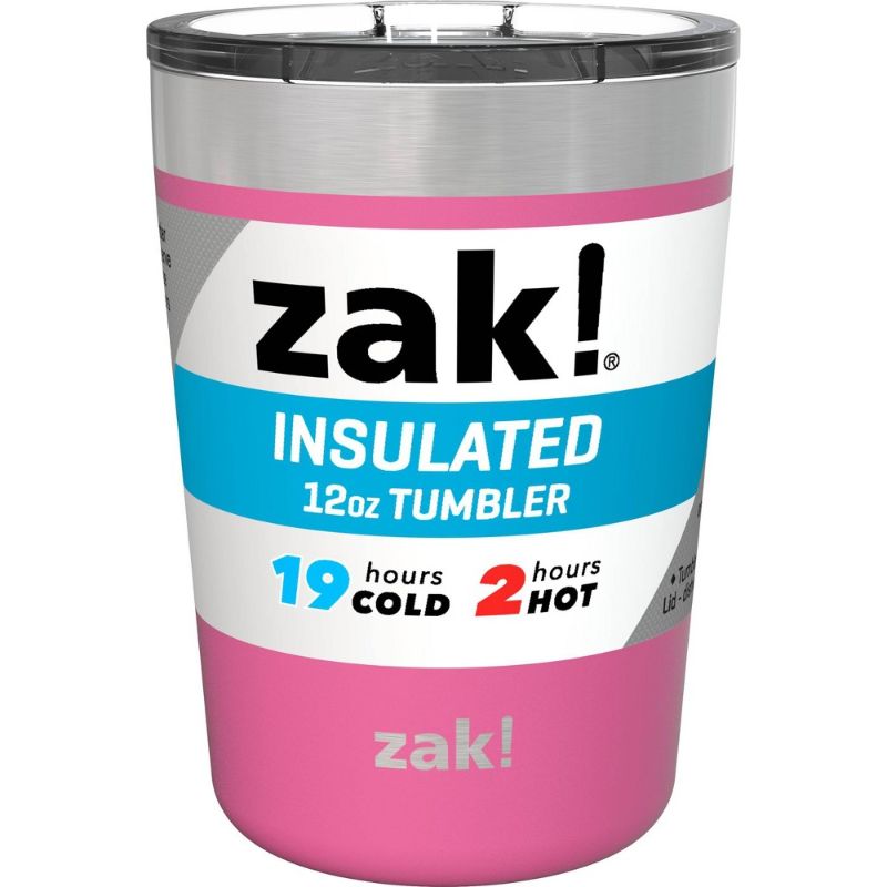 Photo 1 of 2 Zak! Designs 12oz Double Wall Stainless Steel Fremont Tumbler - Rose Pink
