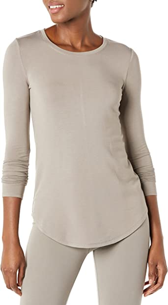 Photo 1 of Amazon Essentials Women's Supersoft Terry Standard-Fit Long-Sleeve Shirttail Hem Shirt (Previously Daily Ritual) XS
