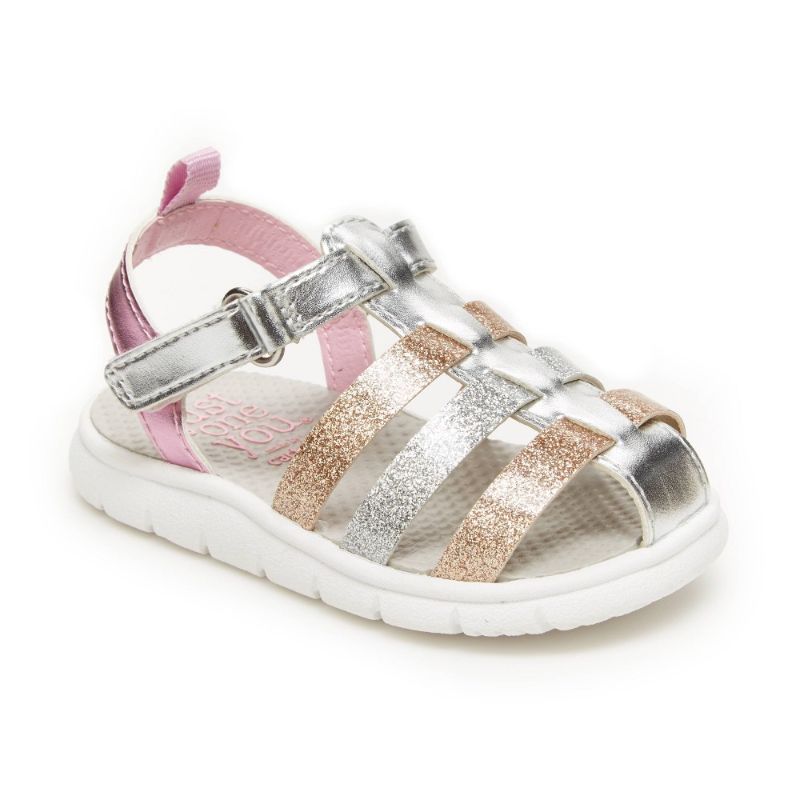 Photo 1 of Carter's Just One You Baby Gladys Metallic Sandals - 4, Grey
