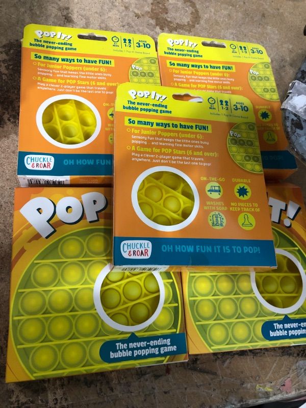 Photo 1 of 5pcks of Chuckle & Roar Pop It! - the Take Anywhere Bubble Popping Game
