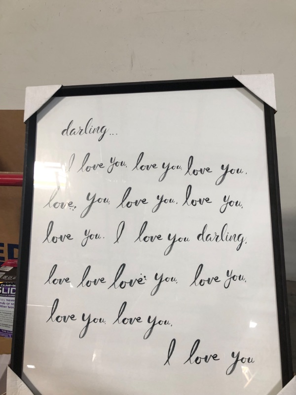 Photo 1 of 24&#34; x 30&#34; I Love You Framed Wall Art - Threshold&#8482;