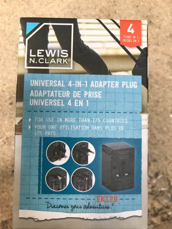 Photo 2 of Lewis N. Clark Universal 4 in 1 Adapter Plug, Black