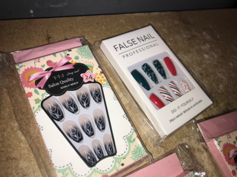 Photo 5 of 9PC Beauty Bundle (Eyebrow Stamps & Prints, False Nails Press-Ons) 