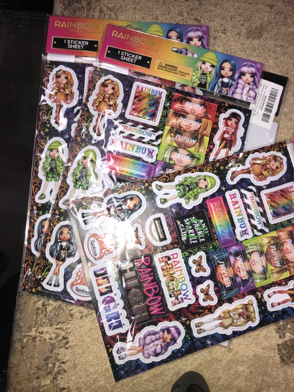 Photo 2 of (BUNDLE OF SIX) Innovative Designs, LLC Rainbow High Raised Sticker Sheet – Puffy Sheet with Rainbow High Character Stickers, Personalize and Decorate with Raised Sticker Pads, Bulk Cute Stickers for Girls and Boys