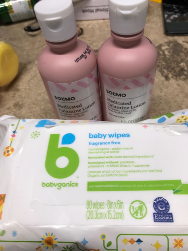 Photo 1 of bundle kids pack
3 pack !!

2 BOTTLES MEDICATED CALAMINE LOTION 6 FL OZ
1 PACK 80 COUNT BABY WIPES
