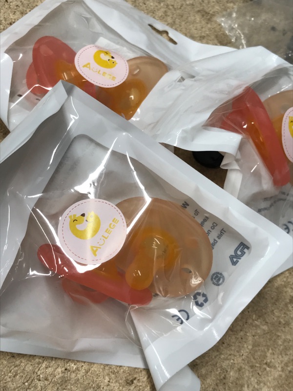 Photo 1 of 3 pack bundle !!!

3 - Baby Pacifiers Set of 2, 6-18 Months BPA Free Orthodontic Silicone Pacifiers for Baby Boys and Girls, Realistic Soother Pacifiers to Promote Natural Sucking for Infants,Rubber Pink, Almond Yellow Rubber Pink, Almond Yellow Flat Shap