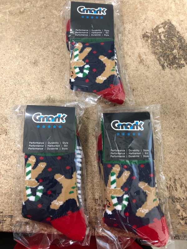 Photo 2 of Novelty Winter Socks, Gmark Unisex Xmas Gifts Vintage Warm Winter Socks (S)
