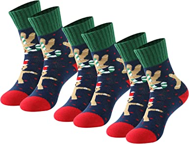 Photo 1 of Novelty Winter Socks, Gmark Unisex Xmas Gifts Vintage Warm Winter Socks (S)
