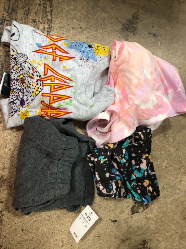 Photo 1 of 10 assorted clothing items kids shorts, shirts and pajamas