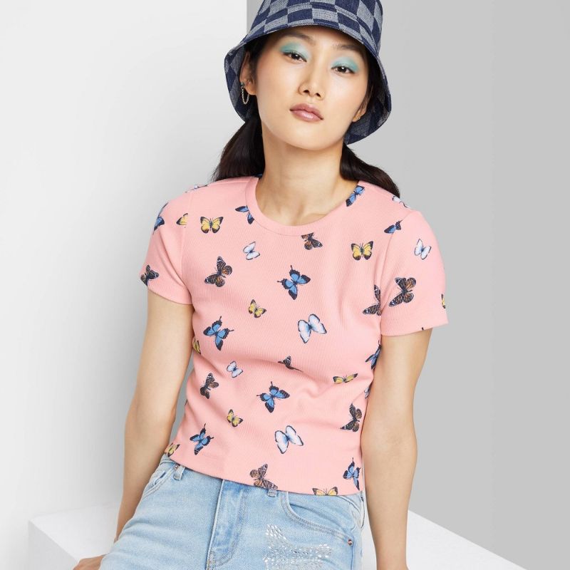 Photo 1 of bundle of 3 assorted size  Women's Short Sleeve Fitted T-Shirt - Wild Fable™
