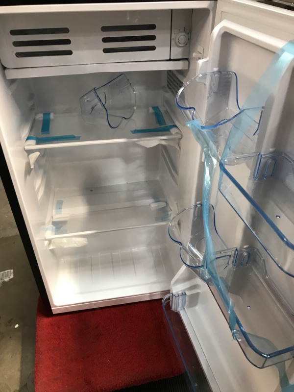Photo 1 of 4.6 cu. ft. Retro Mini Fridge with Platinum Door Design with Freezer
