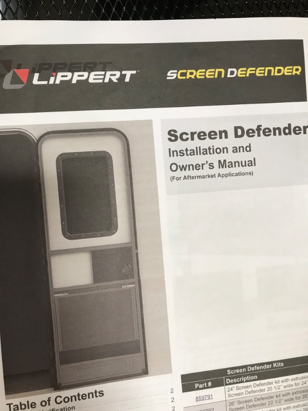 Photo 3 of Screen Defender RV Entry Door Screen Protector for 5th Wheel, Travel Trailer and Motorhome 28" | 24.5” Wide for 28” Door 28-inch Door (24.5\" Screen Kit)