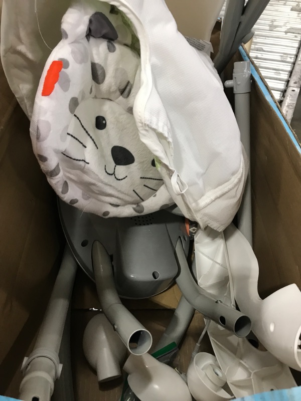 Photo 3 of ?Fisher-Price Snow Leopard Baby Swing, Dual-Motion Newborn Seat with Music, Sounds, and Motorized Mobile