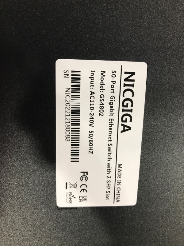 Photo 4 of 48 Port Gigabit Ethernet Switch Unmanaged + 2 x 1G SFP Port, NICGIGA Network Switch, Rack Mount, Plug and Play 50 Port | 48 Gigabit | 2xSFP