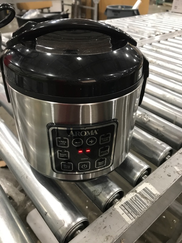 Photo 1 of Aroma Housewares ARC-914SBD Digital Cool-Touch Rice Grain Cooker and Food Steamer, Stainless, Silver, 4-Cup (Uncooked) / 8-Cup (Cooked) Basic
