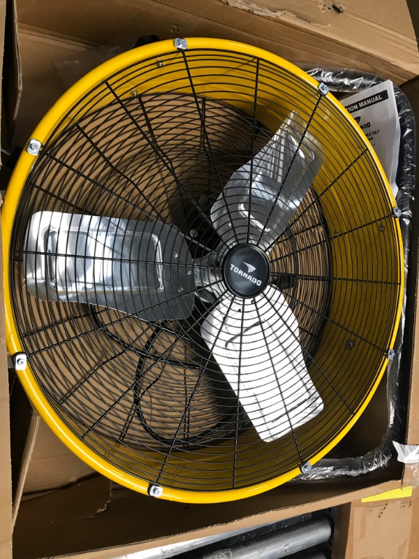 Photo 2 of ***USED***Tornado - 24 Inch Industrial Grade UL Safety Listed High Velocity Air Movement Heavy Duty Drum Fan - 3 Speed Air Circulator Fan - Industrial, Commercial, Residential, and Greenhouse Use