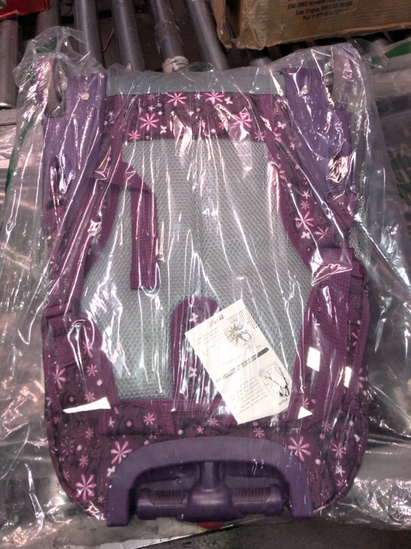 Photo 3 of (SEE NOTES) J World New York Sunrise Rolling Backpack, Garden Purple, One Size 18" Garden Purple