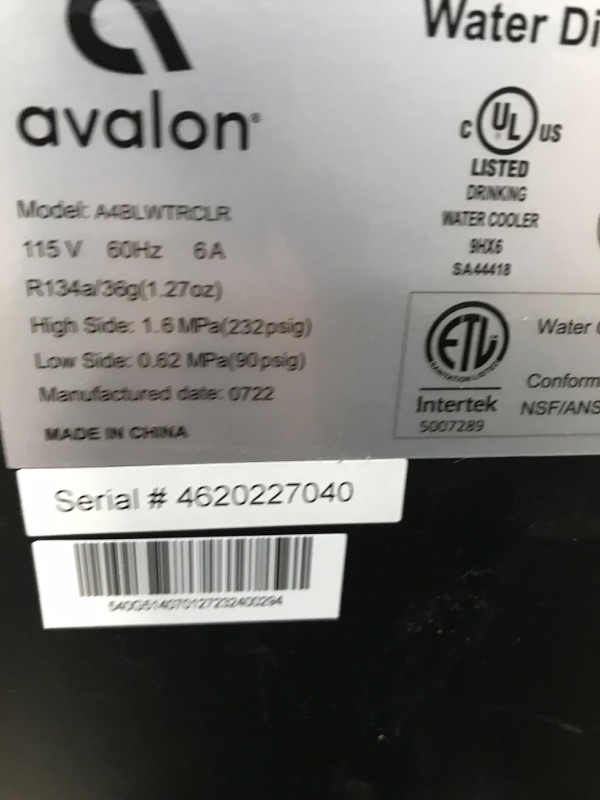 Photo 4 of ***PARTS ONLY****Avalon Bottom Loading Water Cooler Dispenser with BioGuard- 3 Temperature Settings- UL/Energy Star Approved- Bottled
