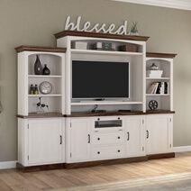 Photo 1 of *DIFFERENT FROM STOCK PHOTO* White Wooden Entertainment Center