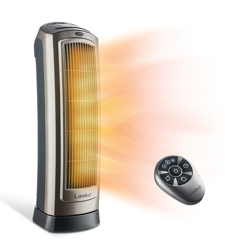 Photo 1 of LASKO 1500W DIGITAL CERAMIC SPACE HEATER WITH REMOTE, 755320, SILVER