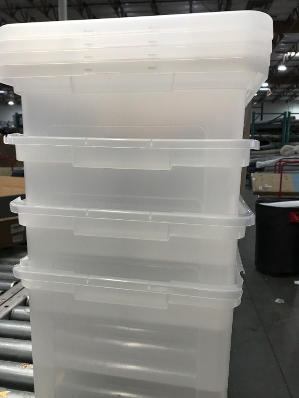 Photo 2 of ****** DAMAGED ITEM FOR PARTS ONLY***** IRIS USA Letter/Legal File Tote Box, 4 Pack, BPA-Free Plastic Storage Bin 