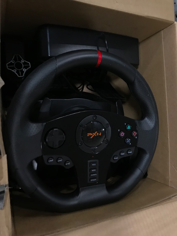 Photo 4 of PXN V900 PC Racing Wheel, Universal Usb Car Sim 270/900 degree Race Steering Wheel with Pedals for PS3, PS4, Xbox, One,Xbox Series X/S, Nintendo Switch