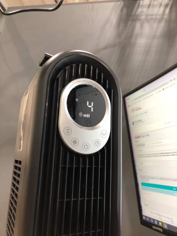 Photo 3 of Dreo Cruiser Pro T1 Tower Fan, 42 Inch Quiet Oscillating Bladeless Fan with Remote, 6 Speeds, 3 Modes, LED Display, 12H Timer, Black Floor Standing Fan Powerful for Indoor Home Bedroom Office Room Standard