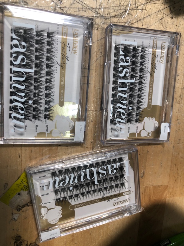 Photo 1 of LASHVIEW DIY Lash Extensions,48 Pcs Cluster Lashes for Self-application Individual Lashes at Home, 3D Rapid Soft and Lightweight-Style D29 Mix(10/12/14/16mm)