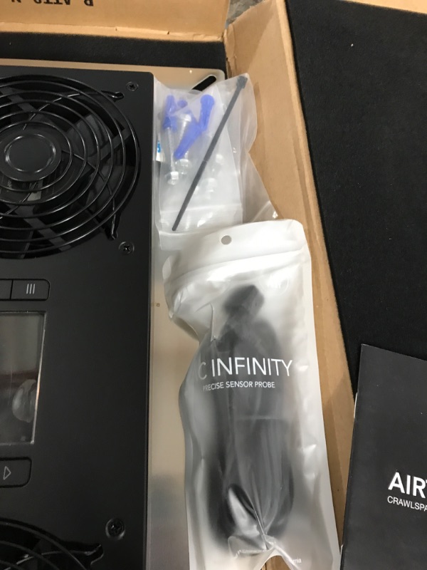 Photo 4 of AC Infinity AIRTITAN T8, Crawlspace Basement Ventilator Fan, with Temperature and Dehumidistat Controller, IP-44 Rated, Exhaust Large, Smart Controller, Exhaust