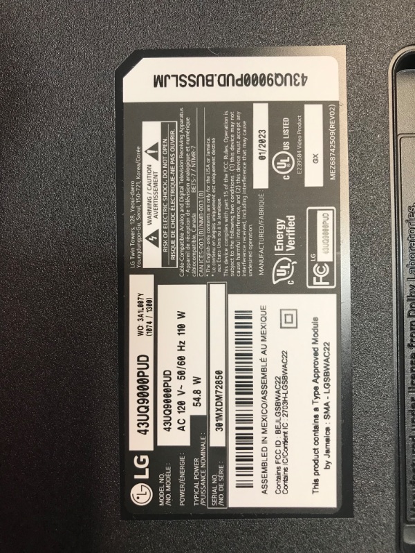 Photo 5 of LG 43-Inch Class UQ9000 Series Alexa Built-in 4K Smart TV (3840 x 2160),Bluetooth, Wi-Fi, USB, Ethernet, HDMI 60Hz Refresh Rate, AI-Powered 4K, Cloud Gaming (43UQ9000PUD, 2022)
