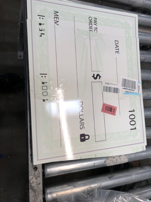 Photo 2 of Giant Check | 36x16" Dry Erase Big Check for Presentations - Oversized Fake Check