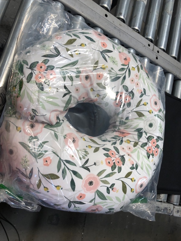 Photo 1 of Boppy Nursing Pillow and Positioner—Original | Pink Garden Flowers | Breastfeeding, Bottle Feeding, Baby Support | with Removable Cotton Blend Cover | Awake-Time Support , 20x16x5.5 Inch (Pack of 1)