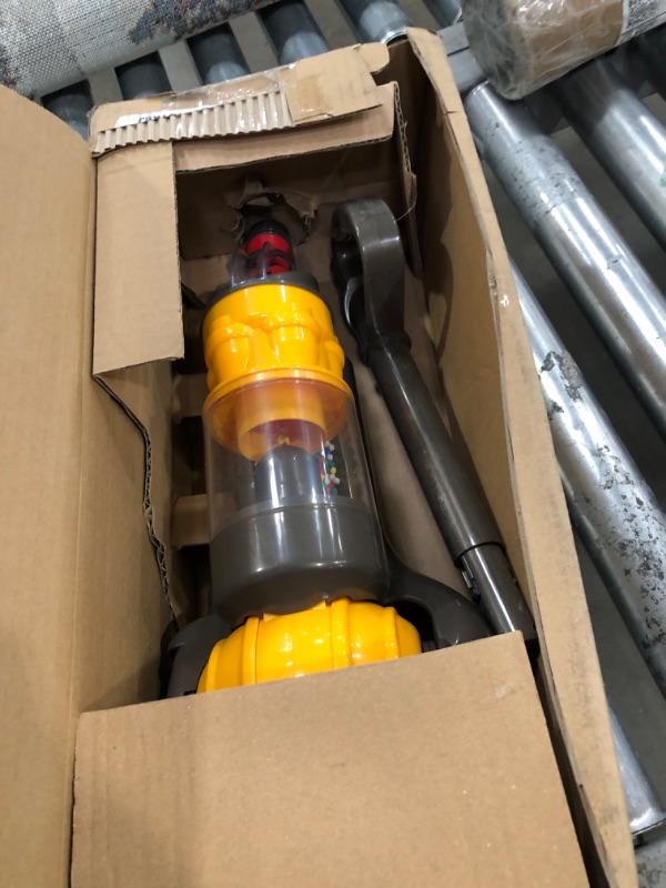 Photo 2 of Casdon Dyson Ball | Miniature Dyson Ball Replica For Children Aged 3+ | Features Working Suction To Add Excitement To Playtime Grey/Yellow