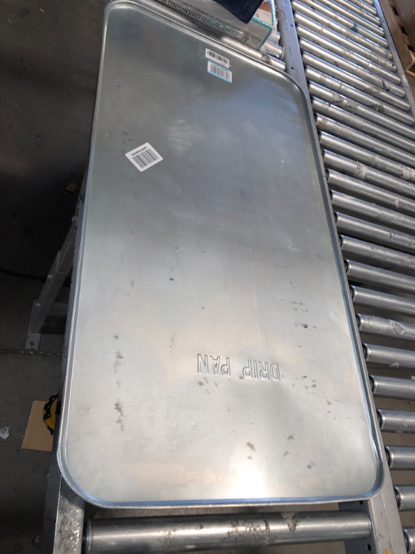 Photo 2 of LUMAX LX-1715 Silver 47" x 25" x 1/2" Galvanized Drip Pan Rust Resistant Keeps Garage, Driveways or Automotive Show-Room Floors Safe and Clean from Fluid Drippings.