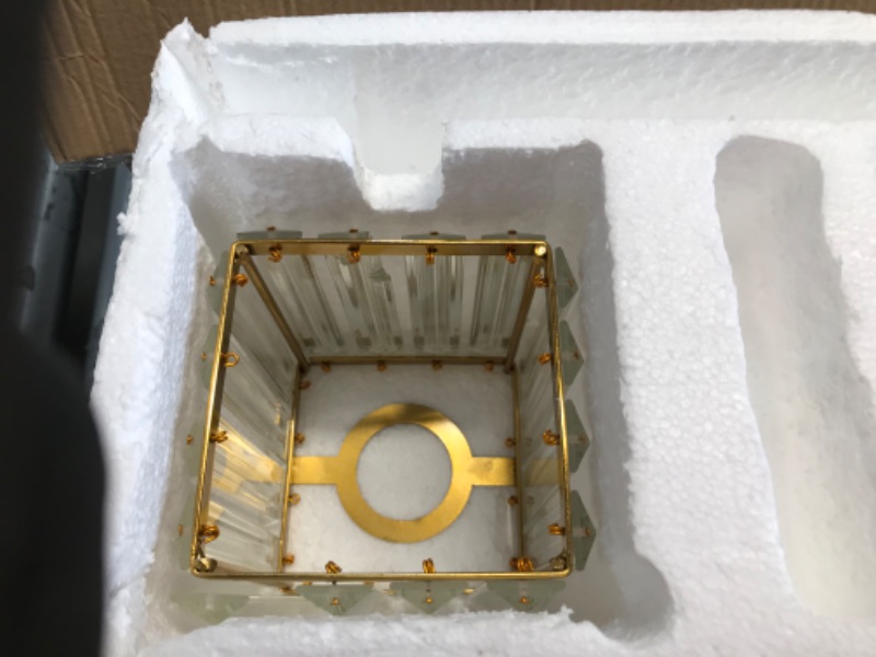 Photo 4 of *** some of the glass cups have slight cracks see pictures *** ZHLWIN Modern Gold Crystal Bathroom Vanity Light 6-Lights Modern Bathroom Wall Light Gold Bathroom Vanity Light Fixtures Gold 6-Light