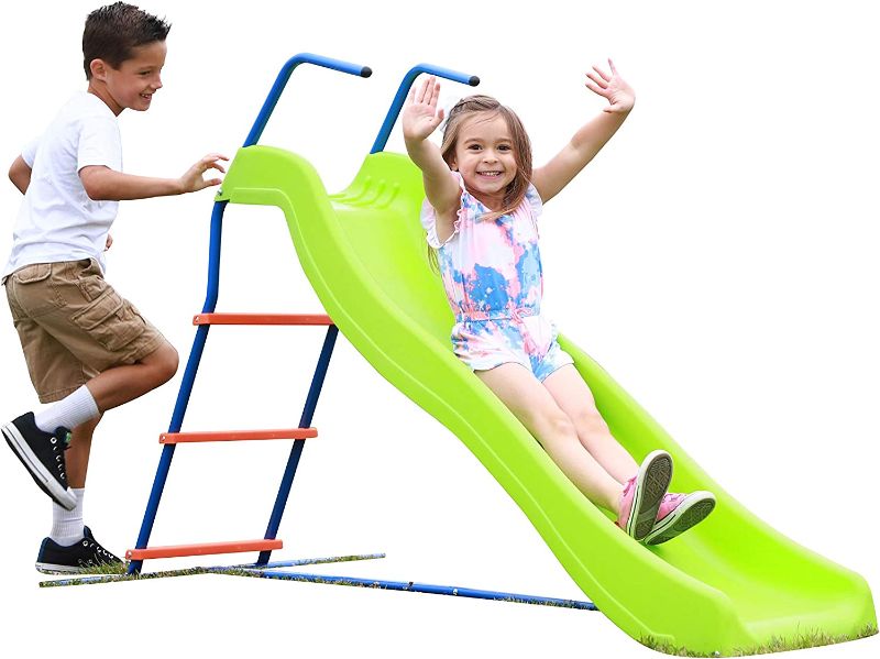 Photo 1 of *** USED POSSIBLY BE MISSING HARDWARE *** Kids 6ft Outdoor Slide Playground Slide: Freestanding Equipment Outdoor Playset for Children - Indoor Slide - Kids Slide for Backyard - Slides for Kids - Playsets for Backyard Playground Set/Swing Set
