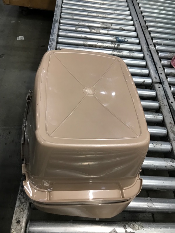 Photo 4 of *** USED PARTS ONLY *** Van Ness Pets Odor Control Large Enclosed Sifting Cat Pan with Odor Door, Hooded, Beige, CP66