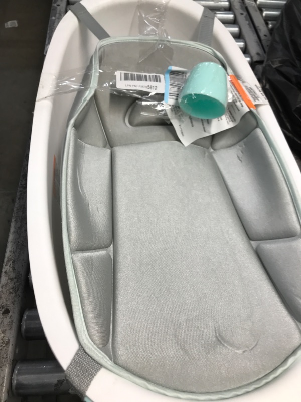 Photo 2 of *** USED IN GOOD CONDITION *** Summer® My Size™ Tub 4-in-1 Modern Bathing System -- for Ages 0-24 Months – Baby Bathtub Includes Soft Support, Pull-Down Sprayer and Removable Water Tank, Rinse and Pour Cups, and Drain Plug