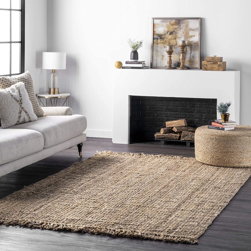 Photo 1 of ***DAMAGED***nuLOOM Daniela Farmhouse Chunky Jute Area Rug, 6' Squared, Natural
